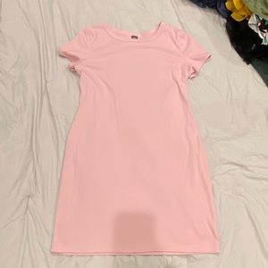 Link Pink ribbed mini dress